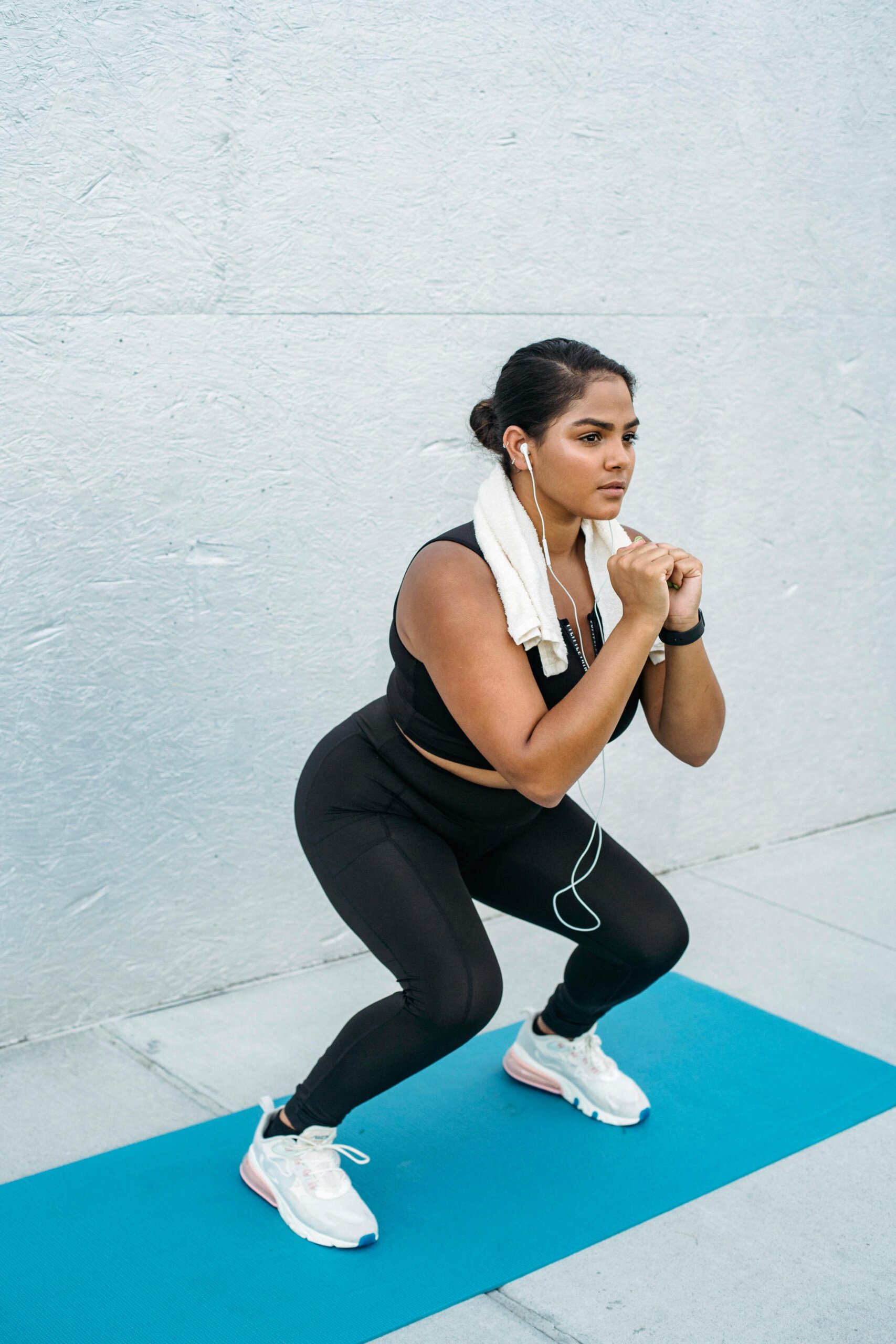 Woman doing bodyweight squat
