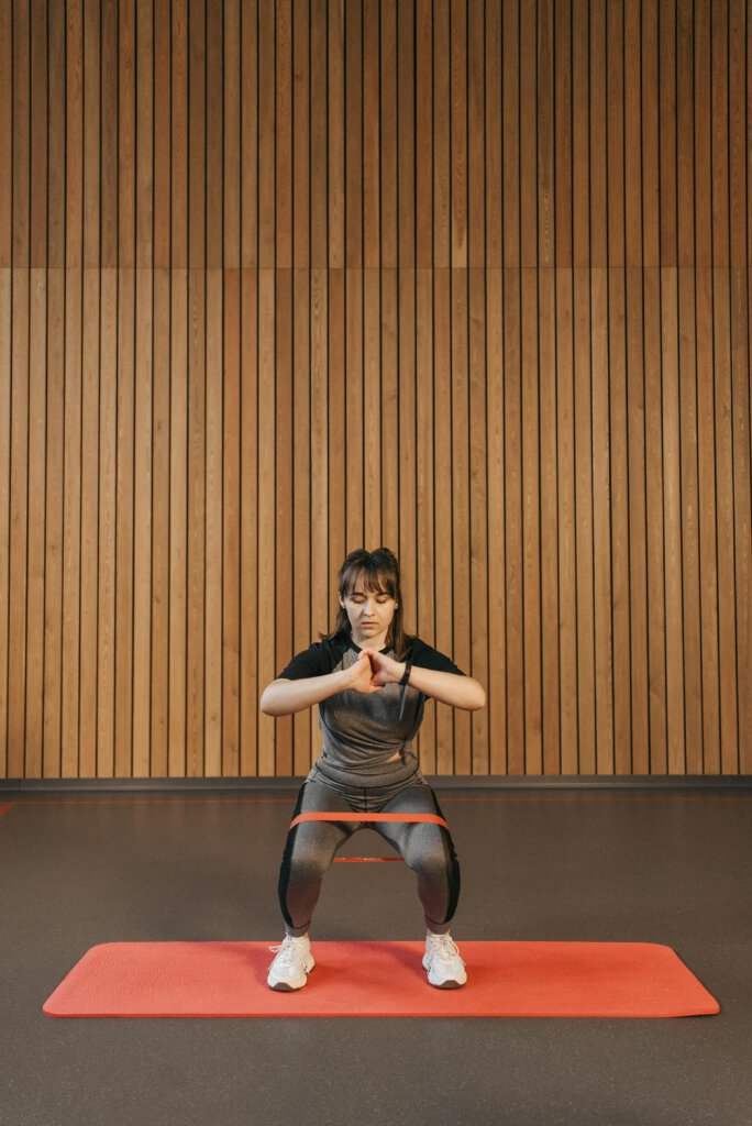 Woman doing bodyweight squat
