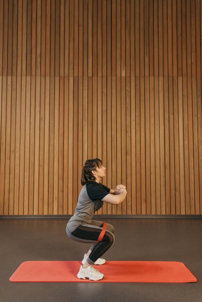 Woman doing bodyweight squat